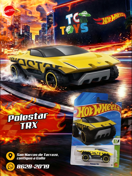 Hot Wheels Polestar TRX Amarilla.