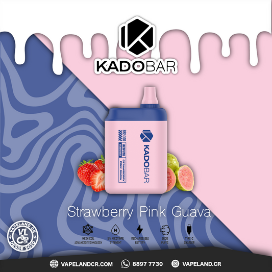 KADOBAR Strawberry Pink Guava 5000 puffs.