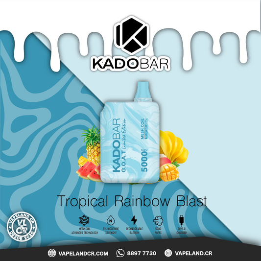 Kadobar Limited Edition Tropical Rainbow Blast 5000 puffs.