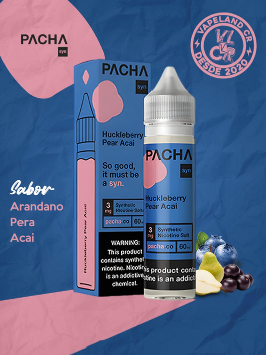 Pachamama Huckleberry Pear Acai 3mg y 6mg.