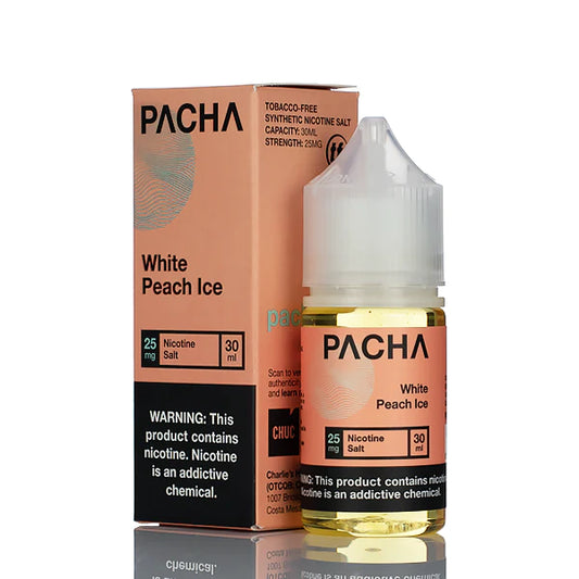 Pachamama Salts White Peach Ice 25mg.