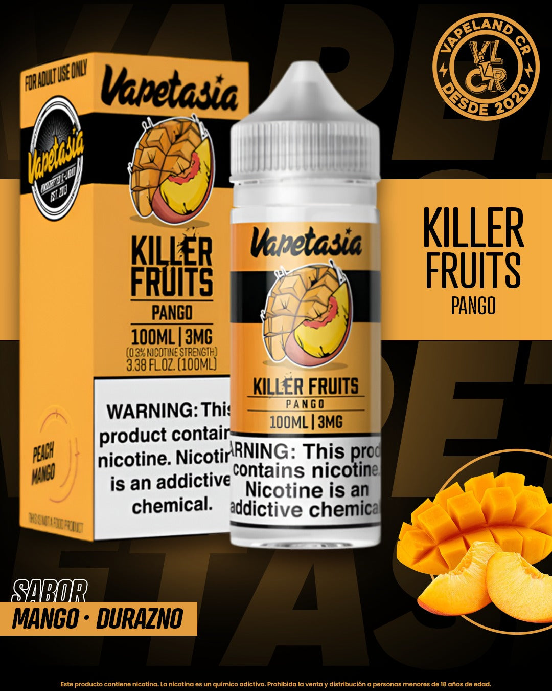 Vapetasia Killer Fruits Pango 3mg y 6mg.