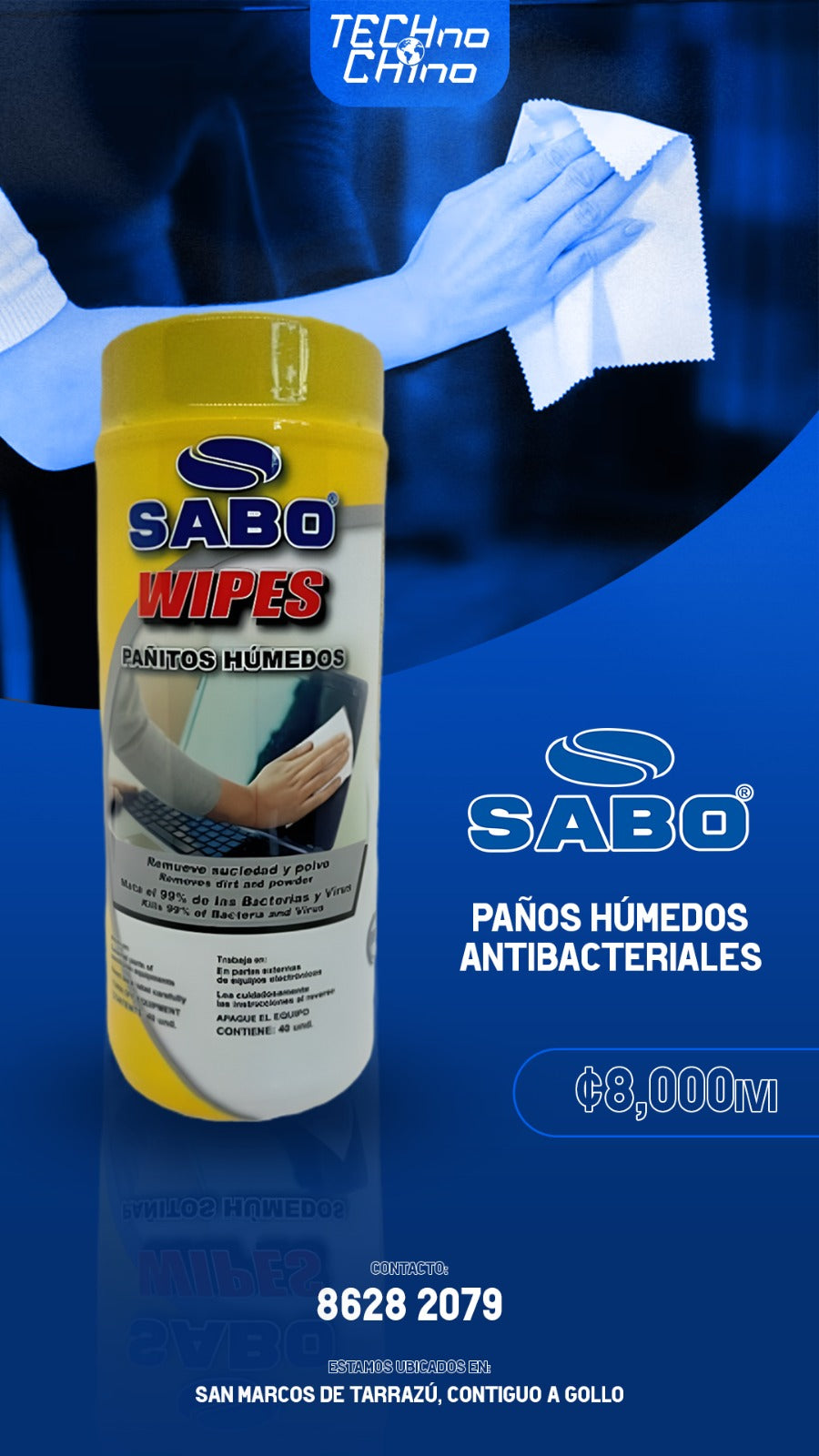 Pañitos Húmedos SABO WIPES.