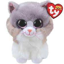Peluche Beanie Boos Gato Asher Mediano.