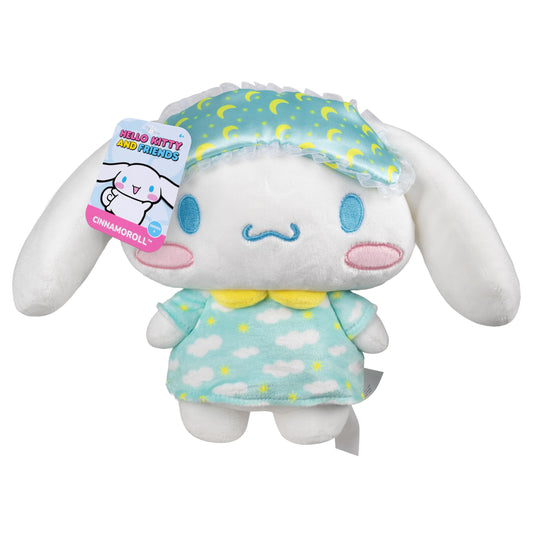 Peluche Hello Kitty y Sus Amigos Cinnamoroll en Pijama Jazwares.