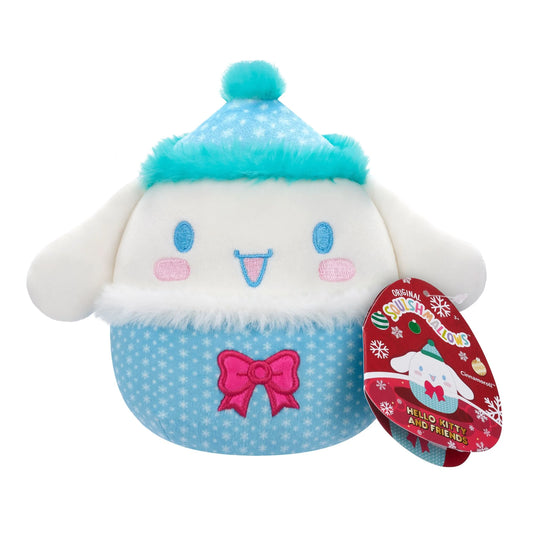 Peluche Squishmallows Hello Kitty y sus Amigos Navideños Cinnamoroll.