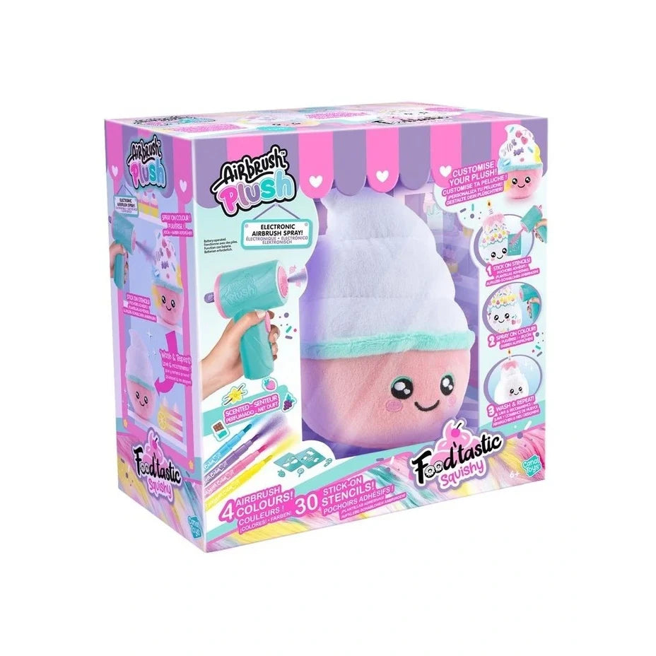 Peluche para Colorear con Aerografo Air Brush Plush Food'tastic Squishy Canal Toys.