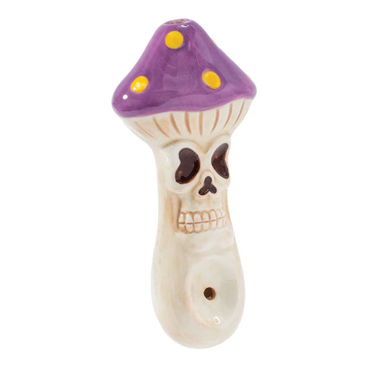 Pipa de vidrio Wacky Skull Mushroom.