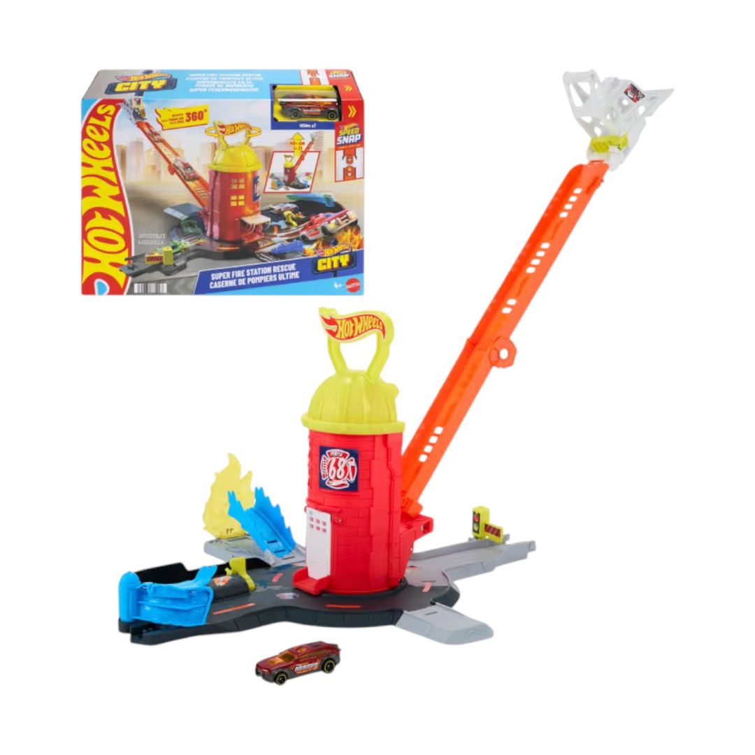 Pista Hot WHeels Rescate en Superestación de Bomberos.