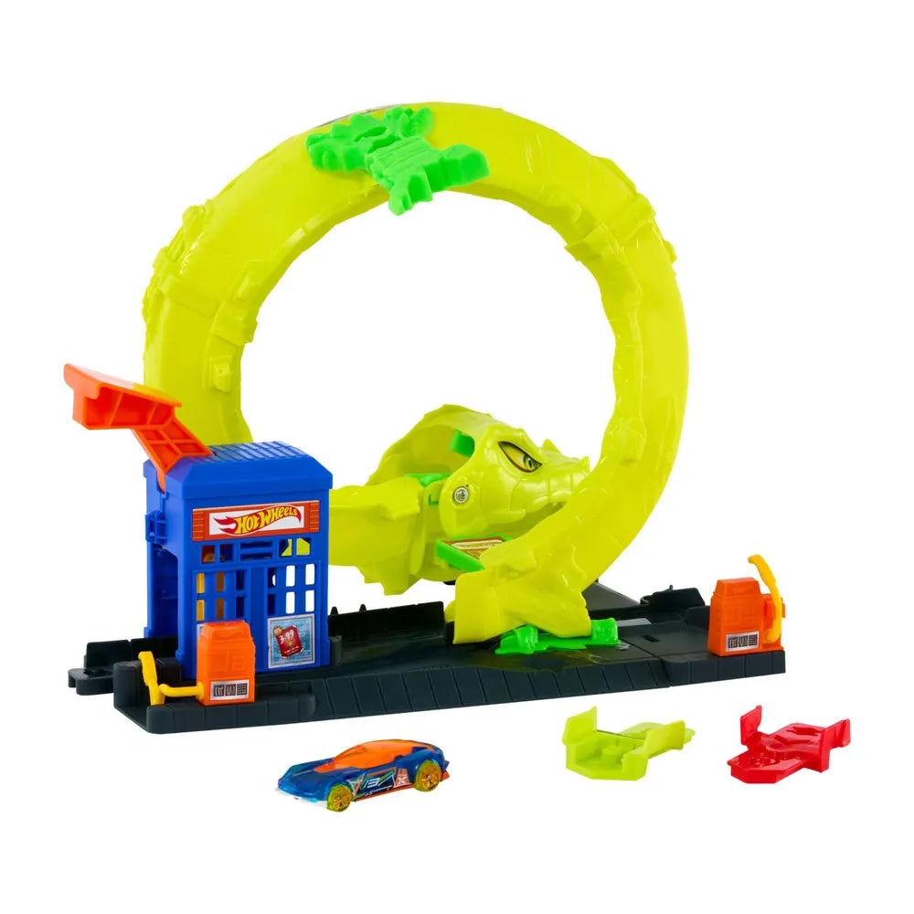 Pista Hot Wheels Ataque Espiral de Serpiente.
