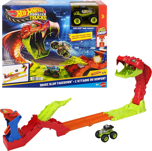 Pista Hot Wheels Monster Trucks Snake Slam Takedown.