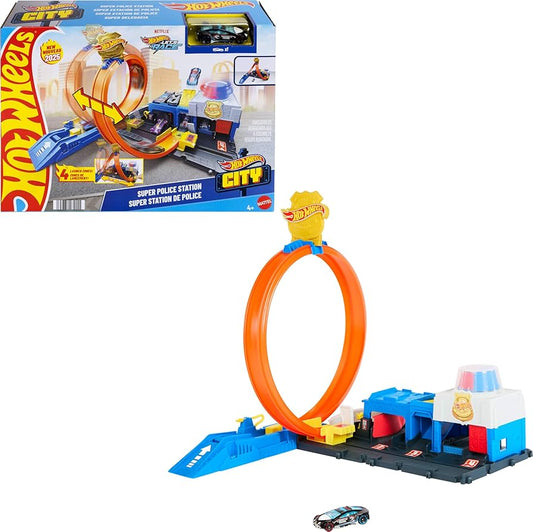Pista Hot Wheels Súper Estación de Policía.