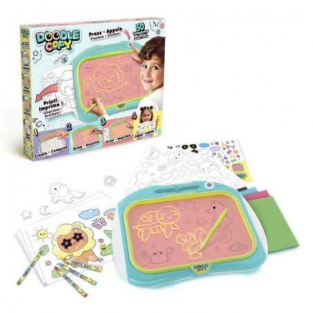 Pizarra 3 en 1 con 50 Moldes Canal Toys.