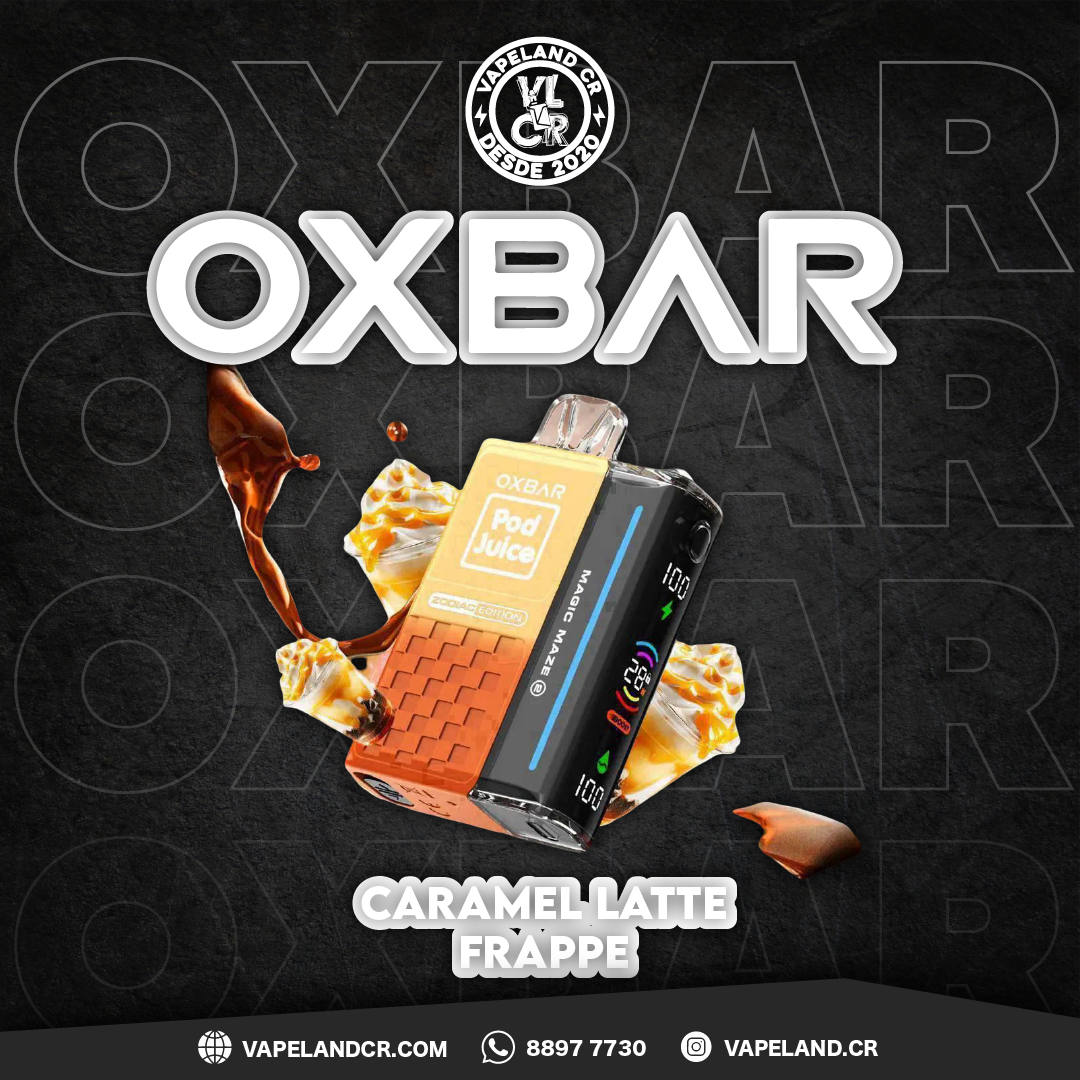 Pod Juice OXBAR Caramel Latte Frappe 30000 puffs.