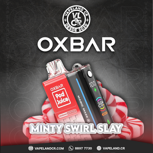 Pod Juice OXBAR Minty Swirlslay 30000 puffs.