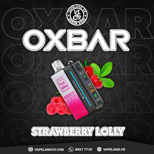 Pod Juice OXBAR Strawberry Lolly 30000 puffs.