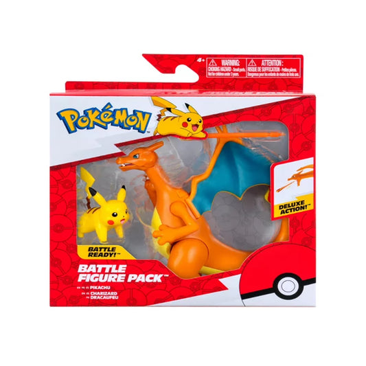 Pokémon Battle Figure Pack Pikachu y Charizard.