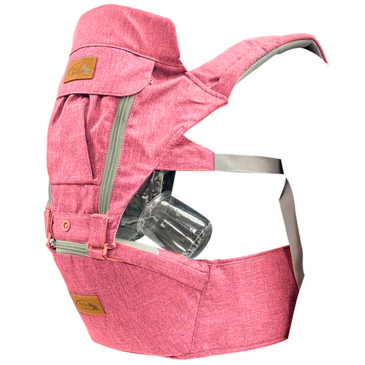 Pota Bebé con Asiento de Cadera Rosado Baby Basics.