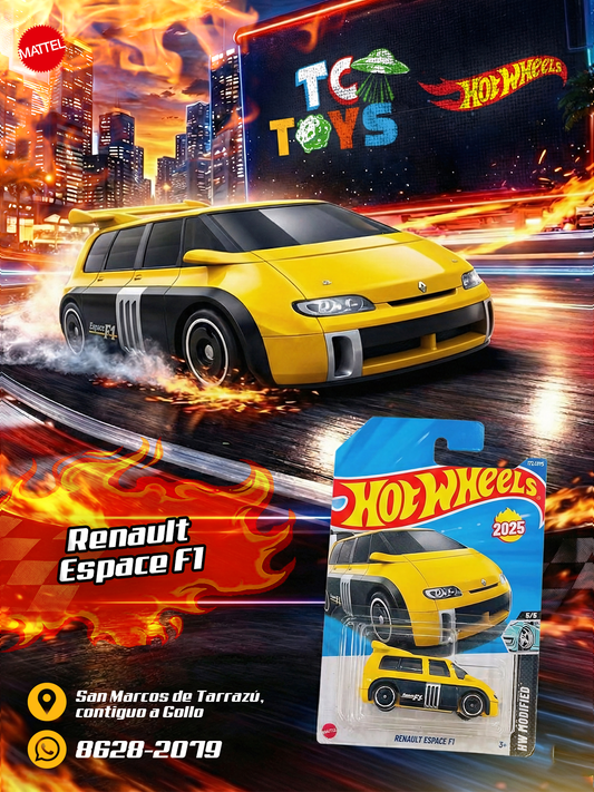 Hot Wheels Renault Espace F1 Amarillo.
