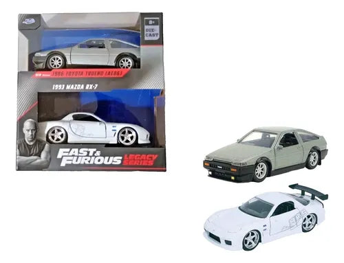 Rápidos y Furiosos 1986 Toyota Trueno (AE86) y 1993 Mazda RX-7 1:32.