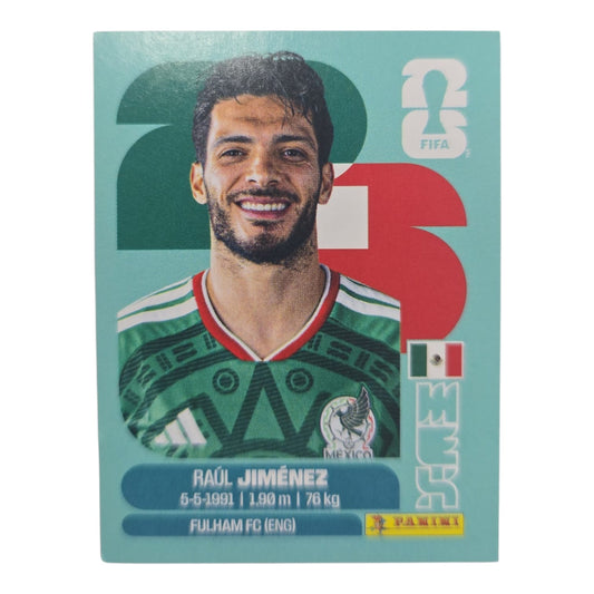 Raúl Jiménez MEX 17 Mundial 2026 Panini.