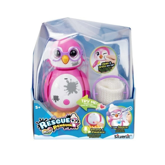 Rescue Penguin Pequeño Rosa Silverlit.