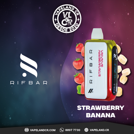 Rifbar Turbo-X Strawberry Banana 15000 puffs.