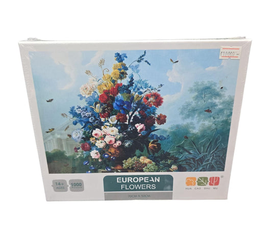 Rompecabezas European Flowers 1000 Pzs Jigsaw Puzzle.