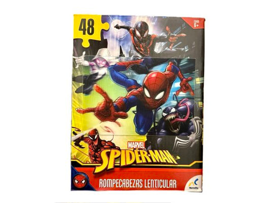 Rompecabezas Lenticular Novelty 48 Pzc Spider-Man.