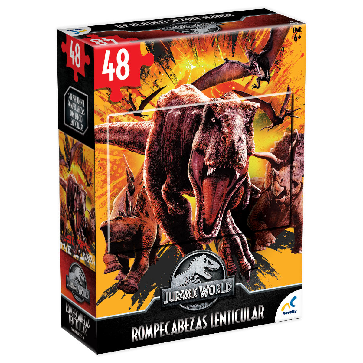 Rompecabezas Lenticular Novelty 48 Pzs Jurassic World.