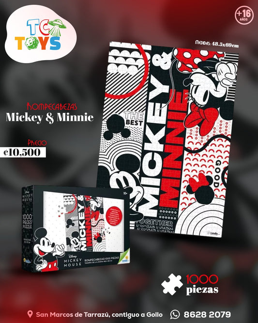 Rompecabezas Ronda 1000 Pzs Disney Mickey Mouse.