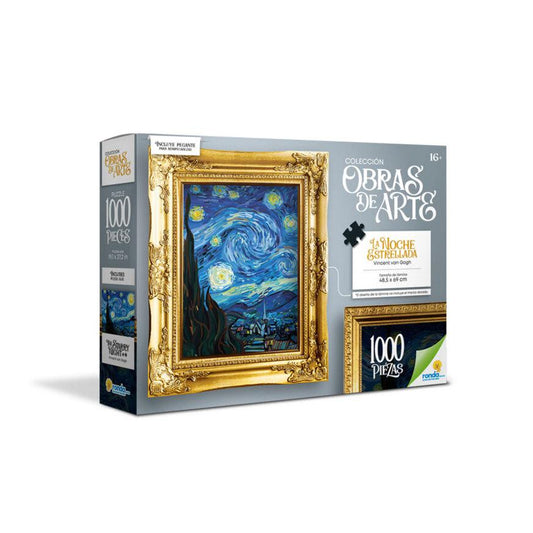 Rompecabezas Ronda 1000 Pzs La Noche Estrellada Obras de Arte.
