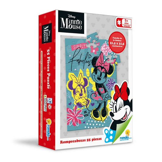 Rompecabezas Ronda 55 Pzs Disney Minnie Mouse.