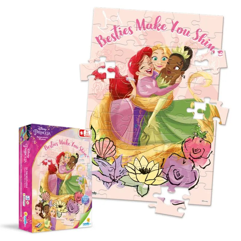 Rompecabezas Ronda 55 pzs Disney Princesa Besties Make You Shin.