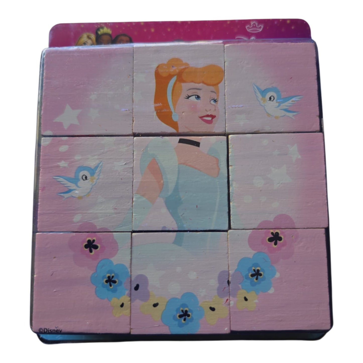 Rompecabezas de Cubos de Madera Disney Princesas.