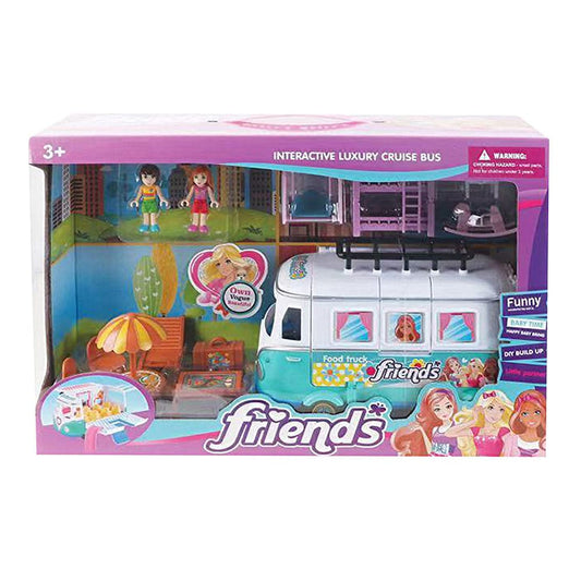 Set Luxury Cruise Bus Friends.