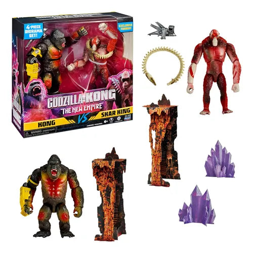 ¡Set de 4 Piezas para Diorama! Godzilla X Kong The New Empire.