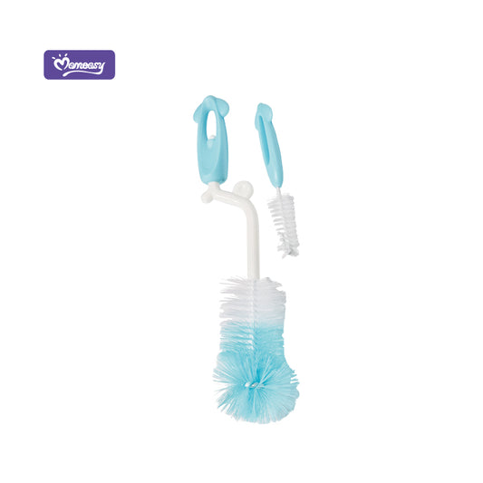 Set de Dos Cepillos para Limpiar Chupones Momeasy Azul.