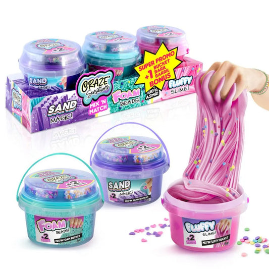 Set de Slime Crazy Sensations 3 barriles Canal Toys.