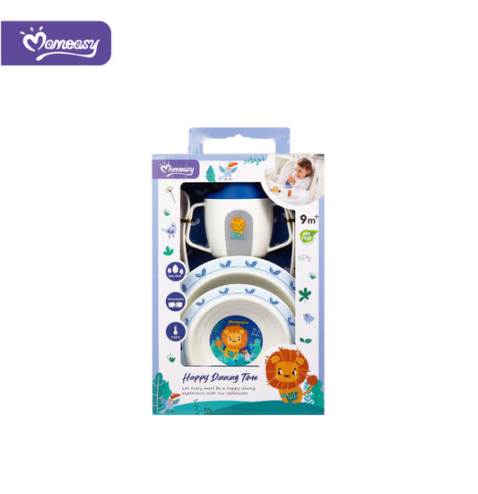 Set de Utensilios para Comer Azul Momeasy.