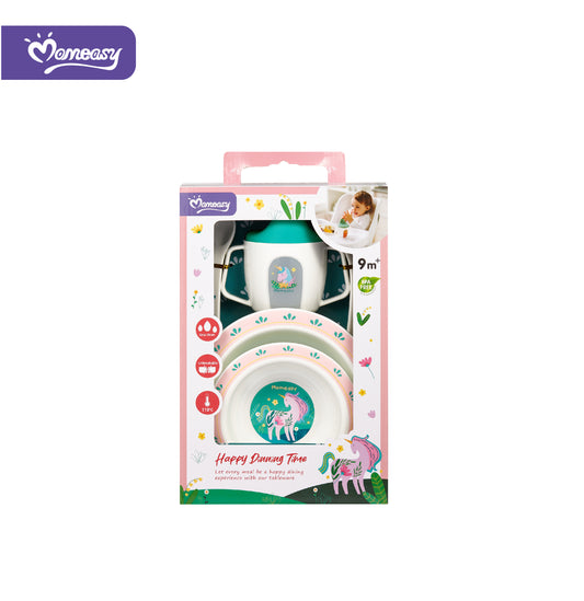 Set de Utensilios para Comer Rosado Momeasy.