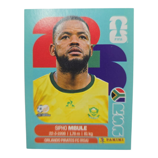Sipho Mbule RSA 16 Mundial 2026 Panini.