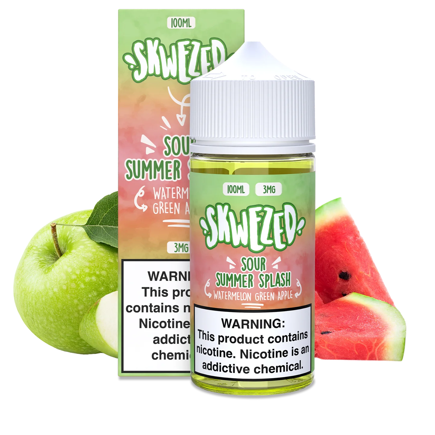 Skwezed Watermelon Green Apple 3mg y 6mg.