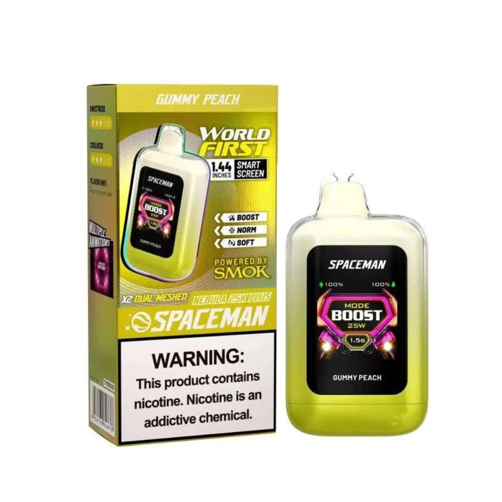 Smok Spaceman Nebula Gummy Peach 25000 puffs.