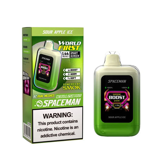Smok Spaceman Nebula Sour Apple Ice 25000 puffs.