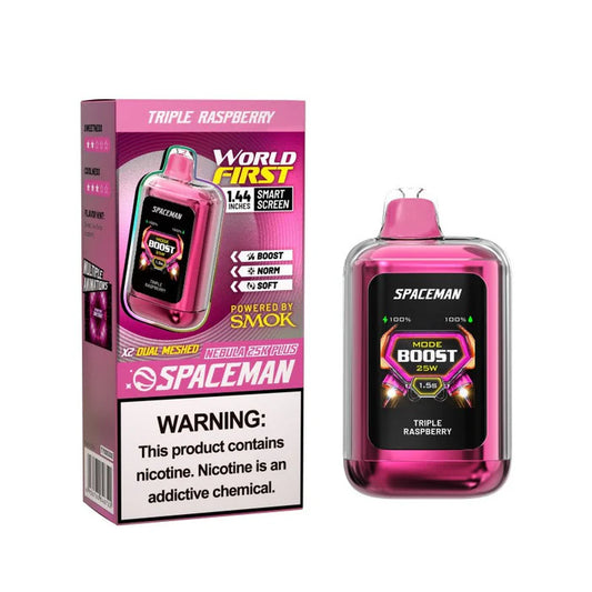 Smok Spaceman Nebula Triple Raspberry 25000 puffs.