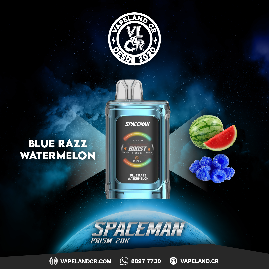 Smok Spaceman Prism Blue Razz Watermelon 20000 puffs.