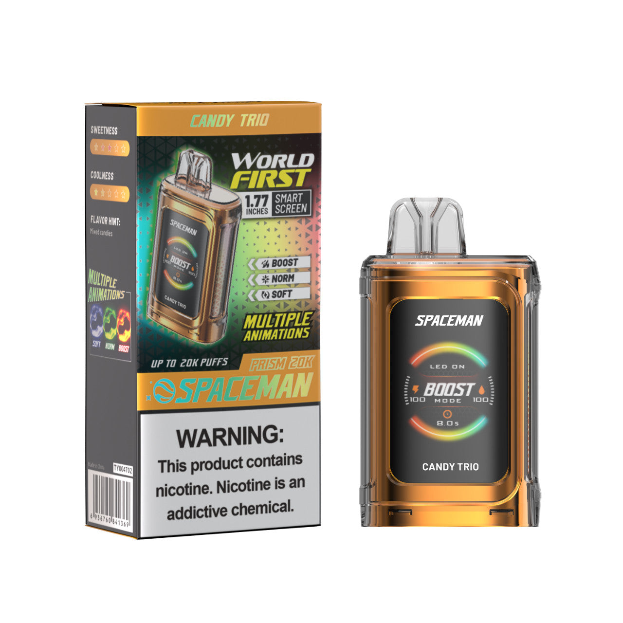 Smok Spaceman Prism Candy Trio 20000 puffs.