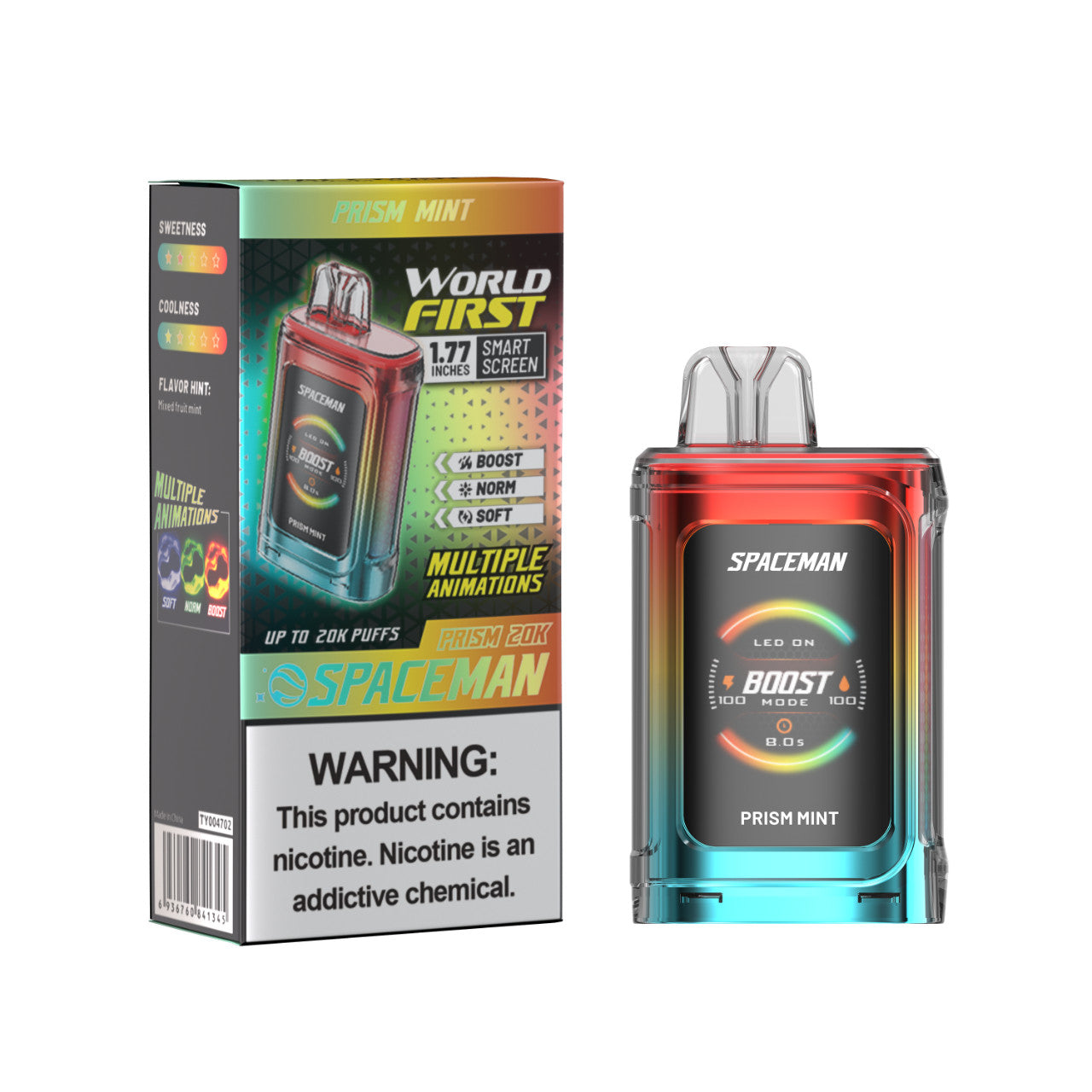 Smok Spaceman Prism Prism Mint 20000 puffs.