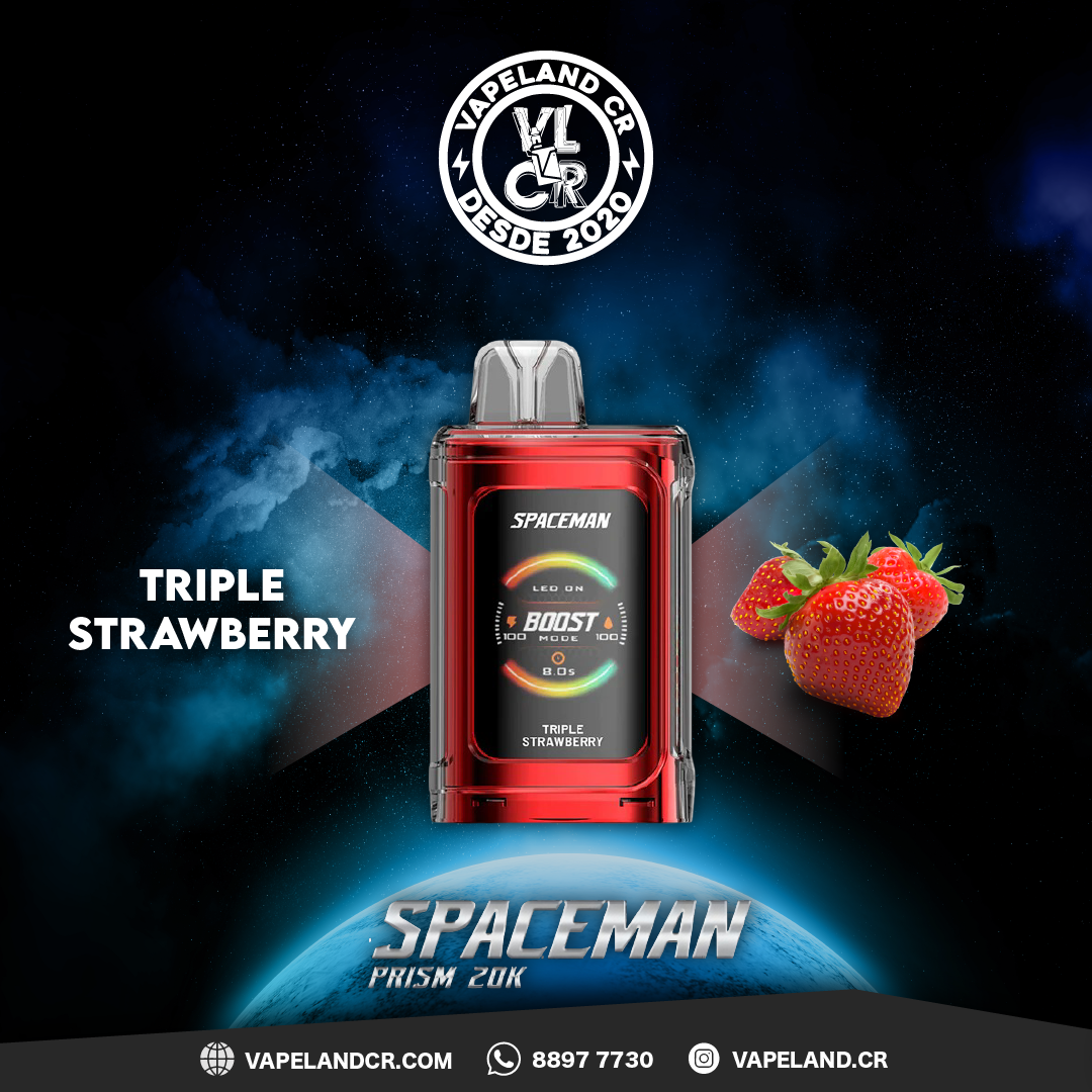 Smok Spaceman Prism Triple Strawberry 20000 puffs.